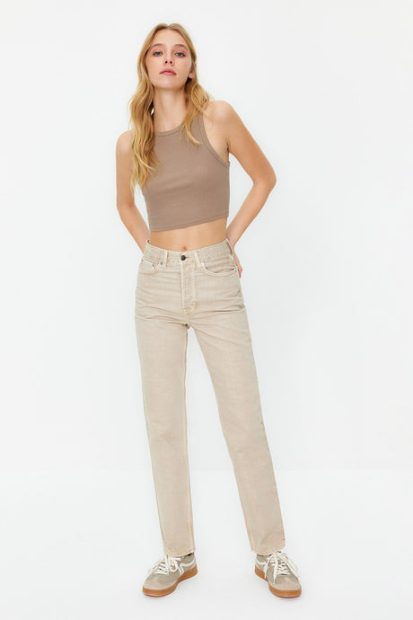 Stone High Waist Straight Jeans Twoss24je00087