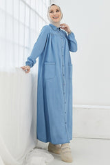 Mayra Robi Pocket Denim Dress - Light Blue Ms00in0922