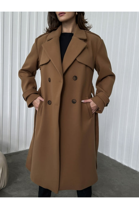 Premium Coat With Black Shoulder Buttons T-20013