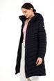 Women Long Removable Hooded Padded Water Repellent Inflatable Coat 8642 Gfx8642