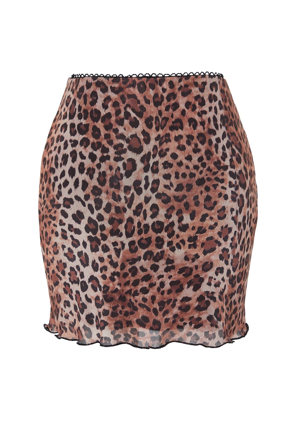 Multicolored Animal Print Mini Skirt Twoss24et00203