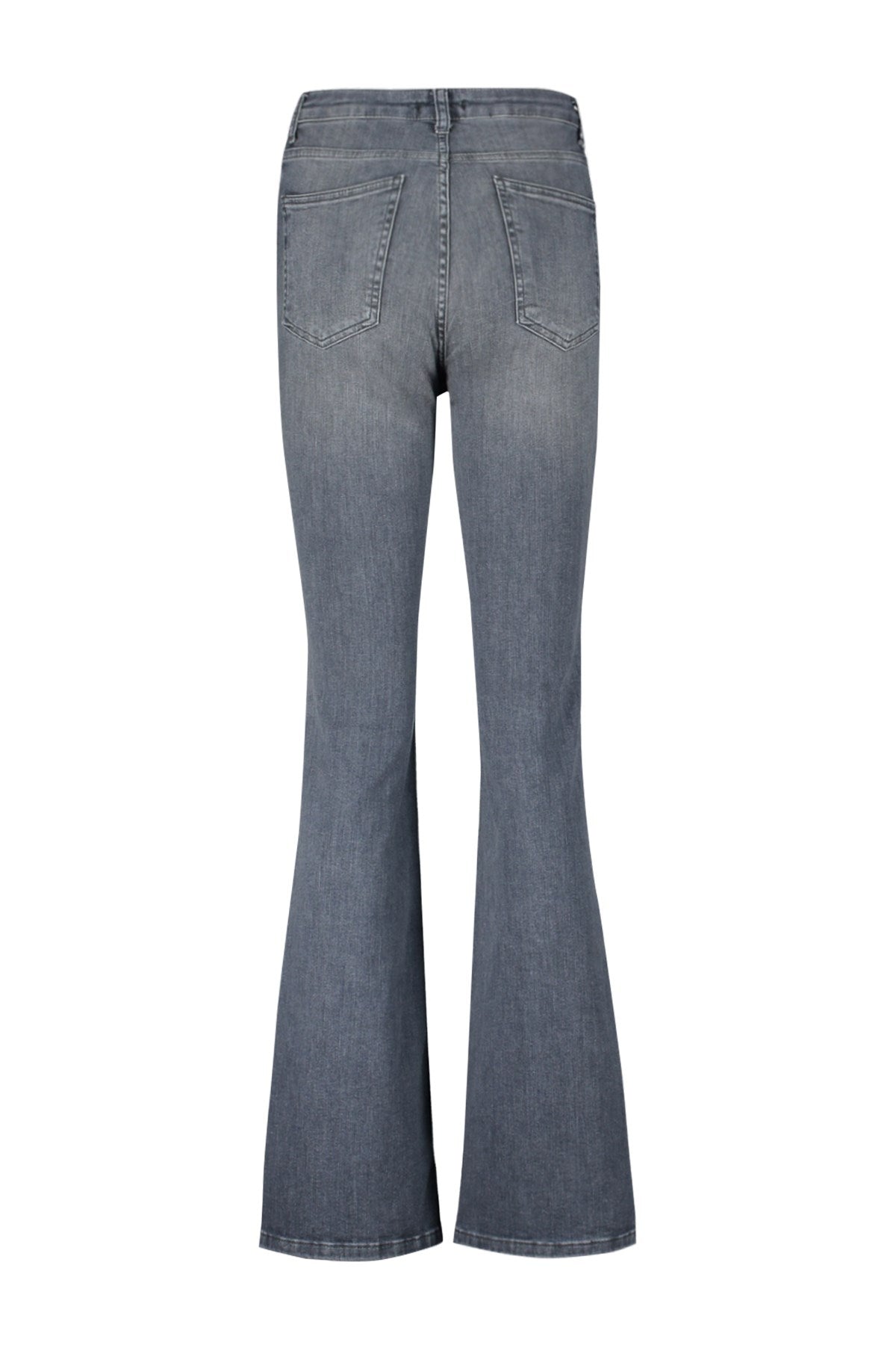 Grey High Waist Flare Jeans Twoaw24je00143