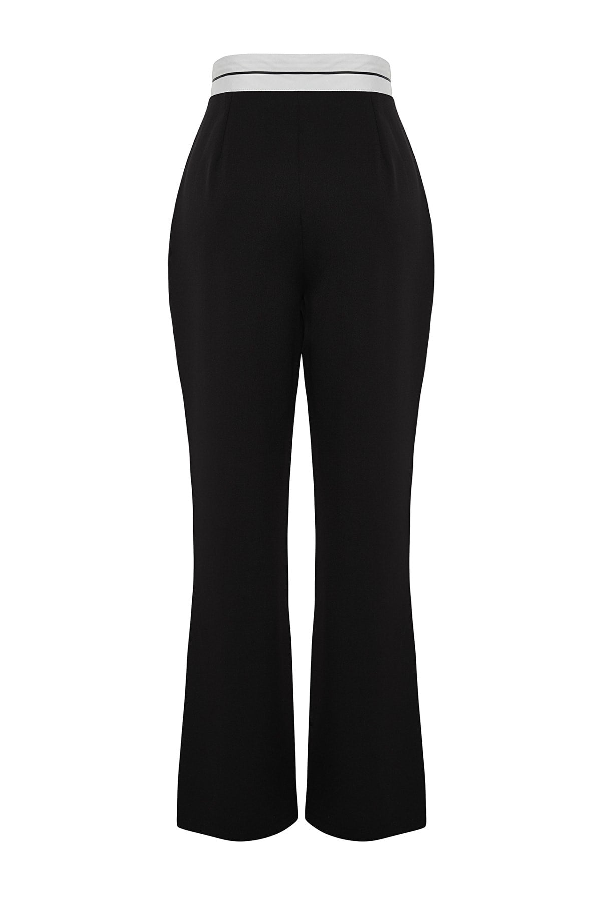 Black Wide Leg/wide Leg Woven Waist Detailed Pants Twoaw24pl00037