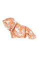 Women's Orange Ruffle Crop Top Lg-oz225crt