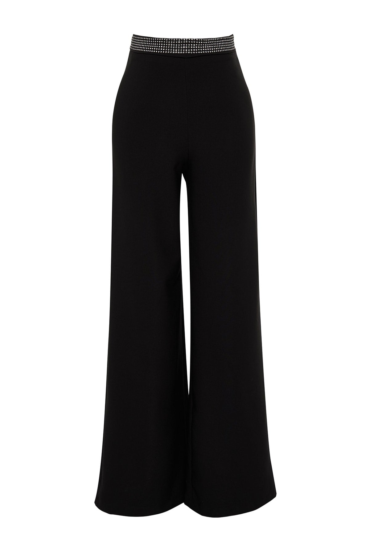 Black Stone Belt Detailed Pants Tprss23pl00042