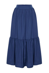 Indigo Flared Maxi Length Woven Skirt Twoss24et00059