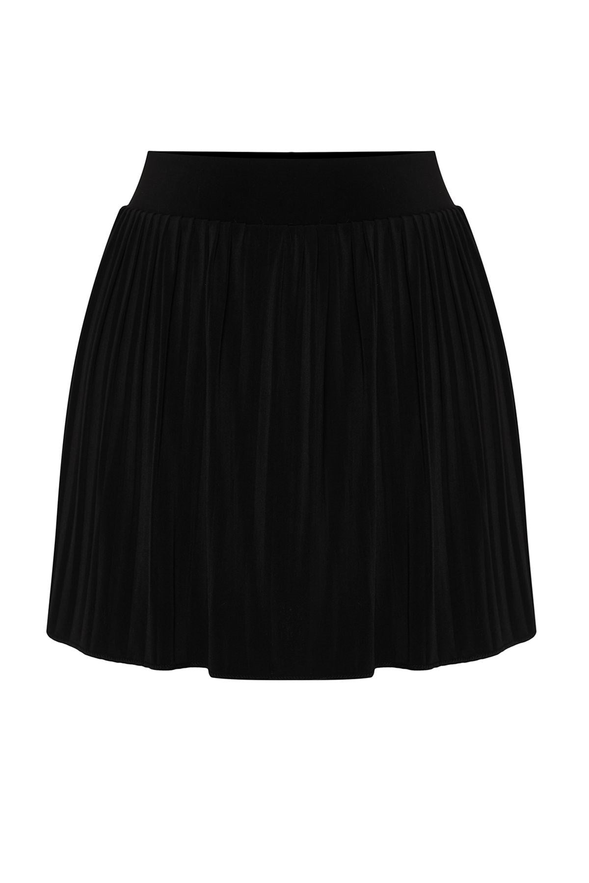 Flexible Mini Skirt With Black Pleated Shorts Twoss24et00192