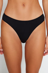 Black Cotton 3-piece Pack Classic, Thong And Brazilian Panties Thmaw24ku00001