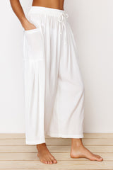 White Woven Pants Tbess24pl00007