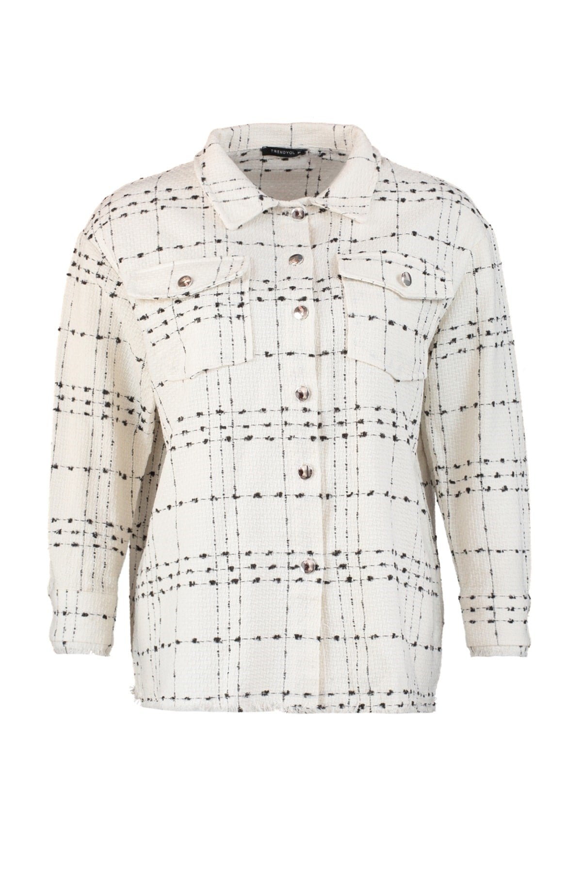 White Chenille Woven Shirt Tbbaw23ax00009