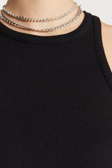 Orange Ribbed Bodycone/body Fit Halter Collar Flexible Mini Knitted Pencil Dress Twoss23el00303