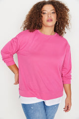 Fuchsia Bottom T-shirt Outfit Look Knitted Thick Tbbaw23ao00024