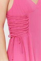 Fuchsia Maxi Woven Beach Dress Tbess24el00098