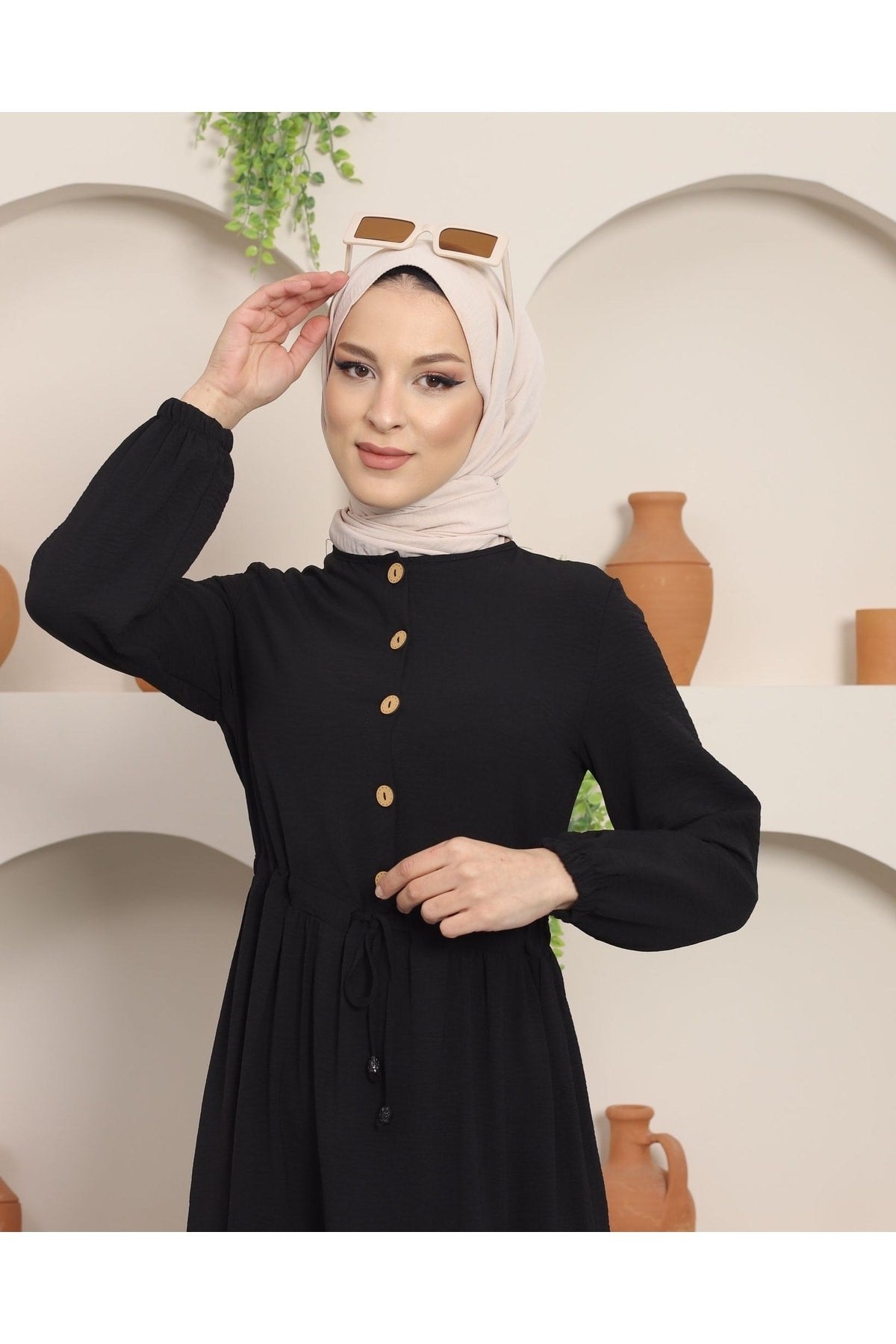 Ayrobin Burkini Dress With Ruffle Buttons Mn001