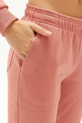 Women Purple High Waist Polarized Jogger Thick Solid Color Winter Rubber Leg Sweatpants 0439 Tb22wl0