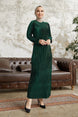 Elza Back Tie Velvet Burkini Dress - Oil Green Ms00an61012