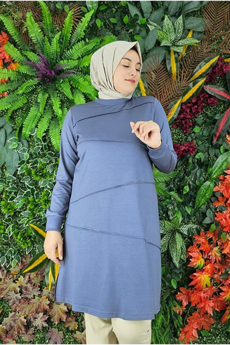 Women's Rib Ends Stone Burkini Tunic P24110327-051