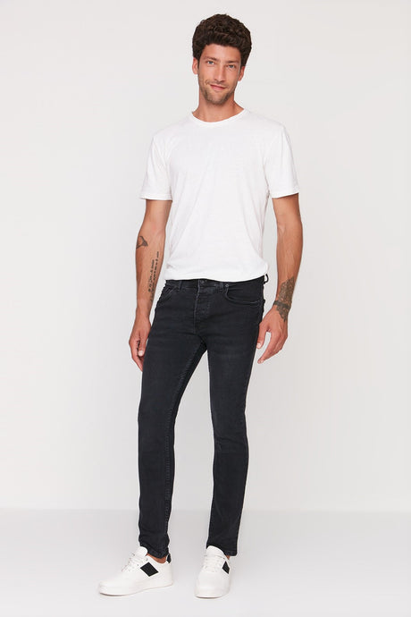 Mens Black Skinny Fit Jeans Tmnaw23je00047