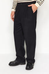 Black Mens Wide Leg Cache Pants Tmnaw24pl00011