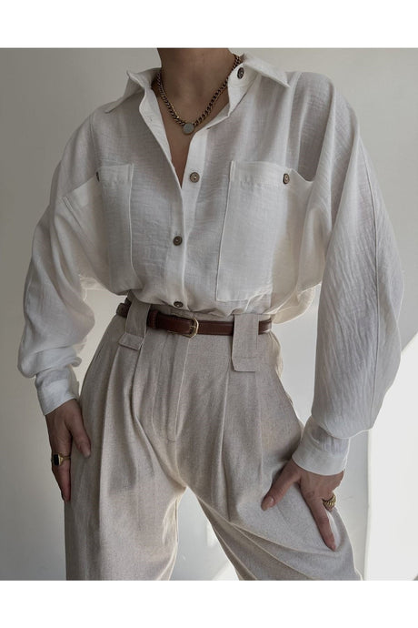 Modus Vintage Cinnamon Linen Shirt 1569