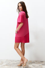 Fuchsia Plain Knitted Dress Twoss24el00408