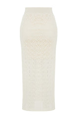 Stone Midi Lined Open/perforated Knitwear Skirt Twoss24et00048