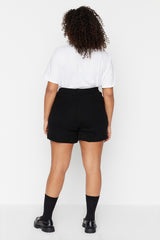 Black Skirt Look Knitwear Shorts Tbbaw23az00053