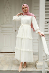 Women Monica Mink Chiffon Dress Gzc1monca60