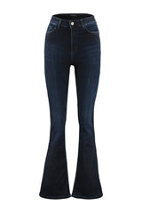 Night Blue Super High Waist Flare Jeans Twoss23je00138