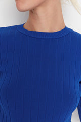 Ecru Basic Crew Neck Knitwear Sweater Twoaw23kz01249