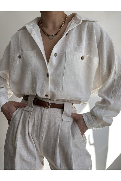 Modus Vintage Cinnamon Linen Shirt 1569