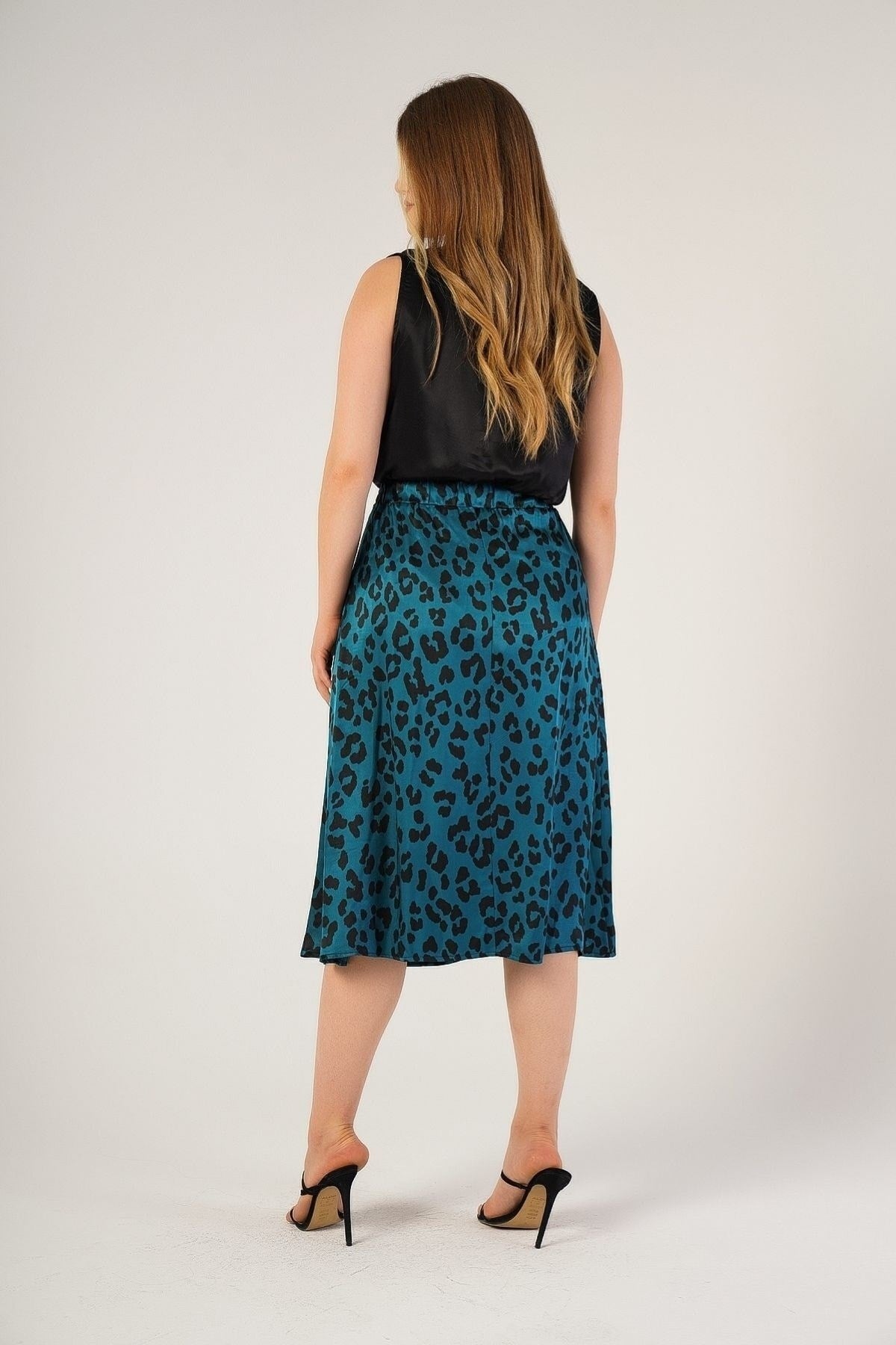 Plus Size Leopard Print Skirt 230700016