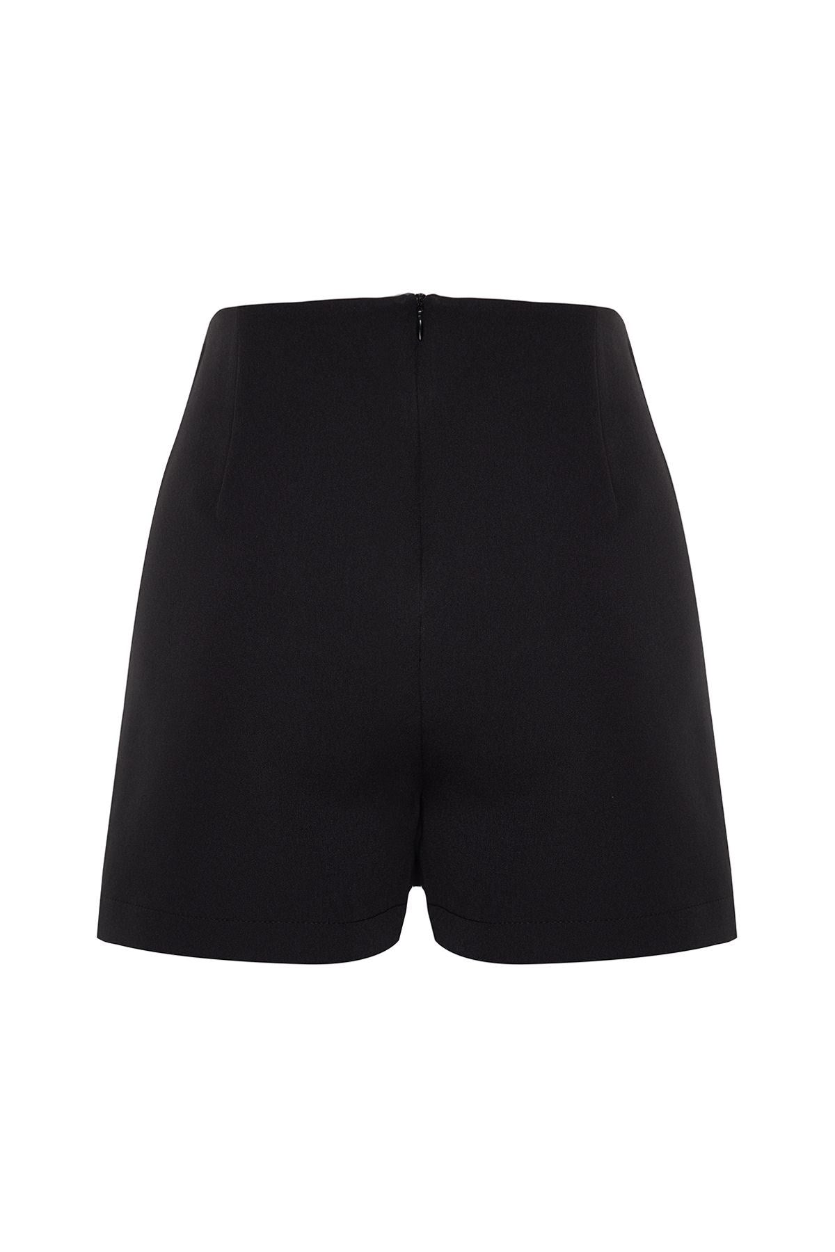 Black Accessory Detailed Mini Shorts Twoss24sr00051