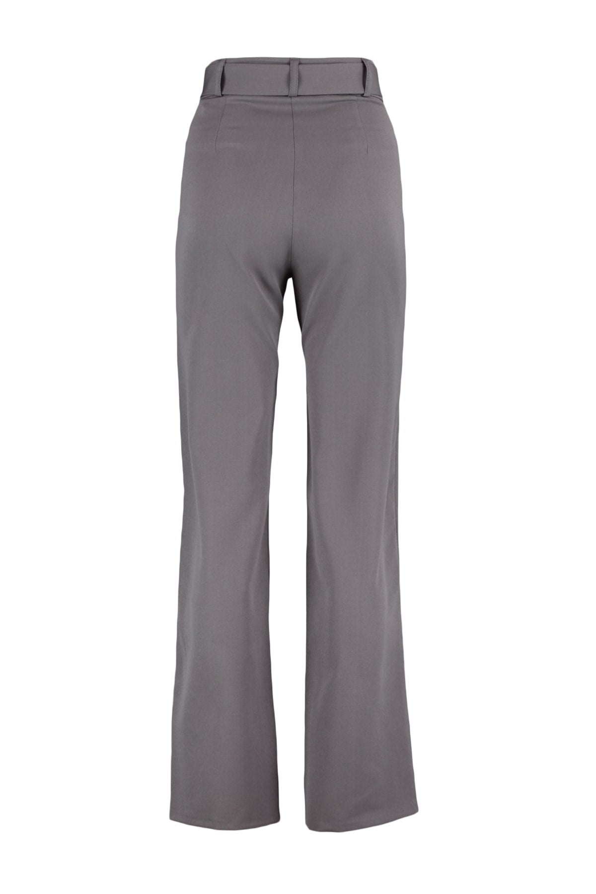 Anthracite Belted Straight/straight Cut Woven Pants Twoss21pl0104