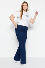 Black High Waist Flare Jeans Tbbaw23je00001