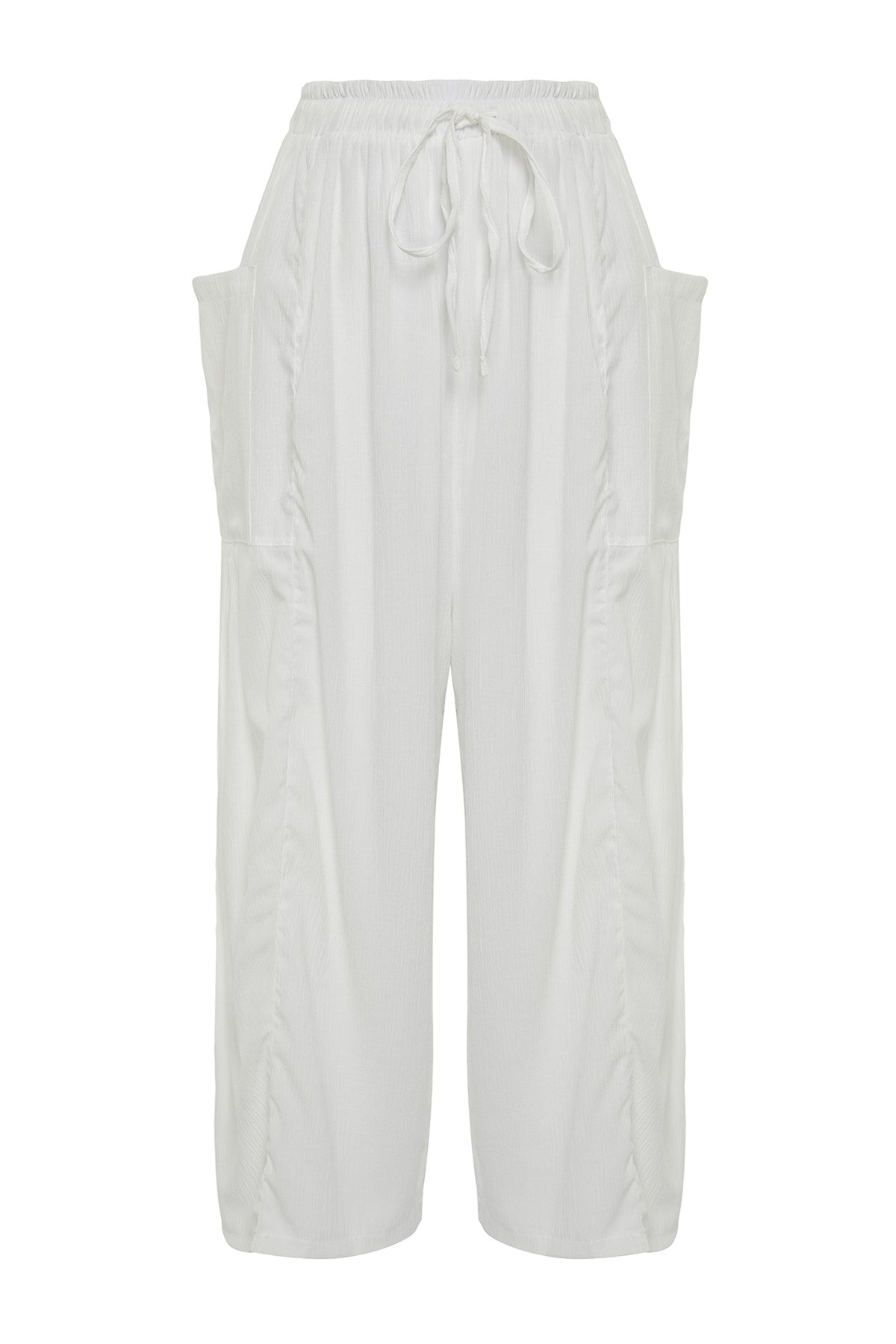 White Woven Pants Tbess24pl00007