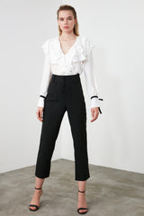 Black Loose Leg Woven Pants Twoss19wx0086