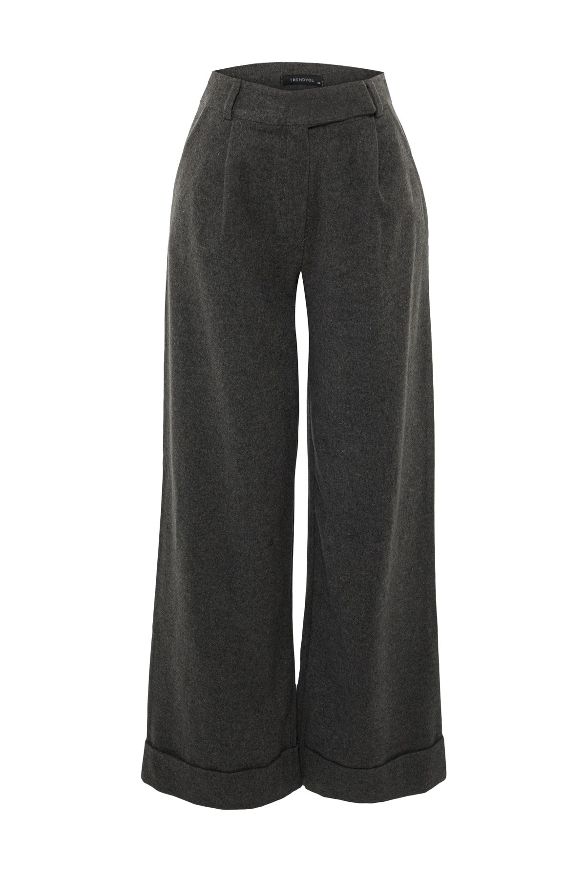 Anthracite Wide Leg/wide Leg High Waist Woven Pants Twoaw23pl00302