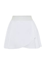 Premium Black Micro Pleated 2 Layer Inside Shorts Pocket Tennis Knitted Sports Shorts Skirt Thmss24s