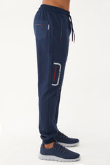 Men's Black-light Gray Plain Knitted Casual And Sports Tracksuit Pants 1585 Tb23ml05w1585-1