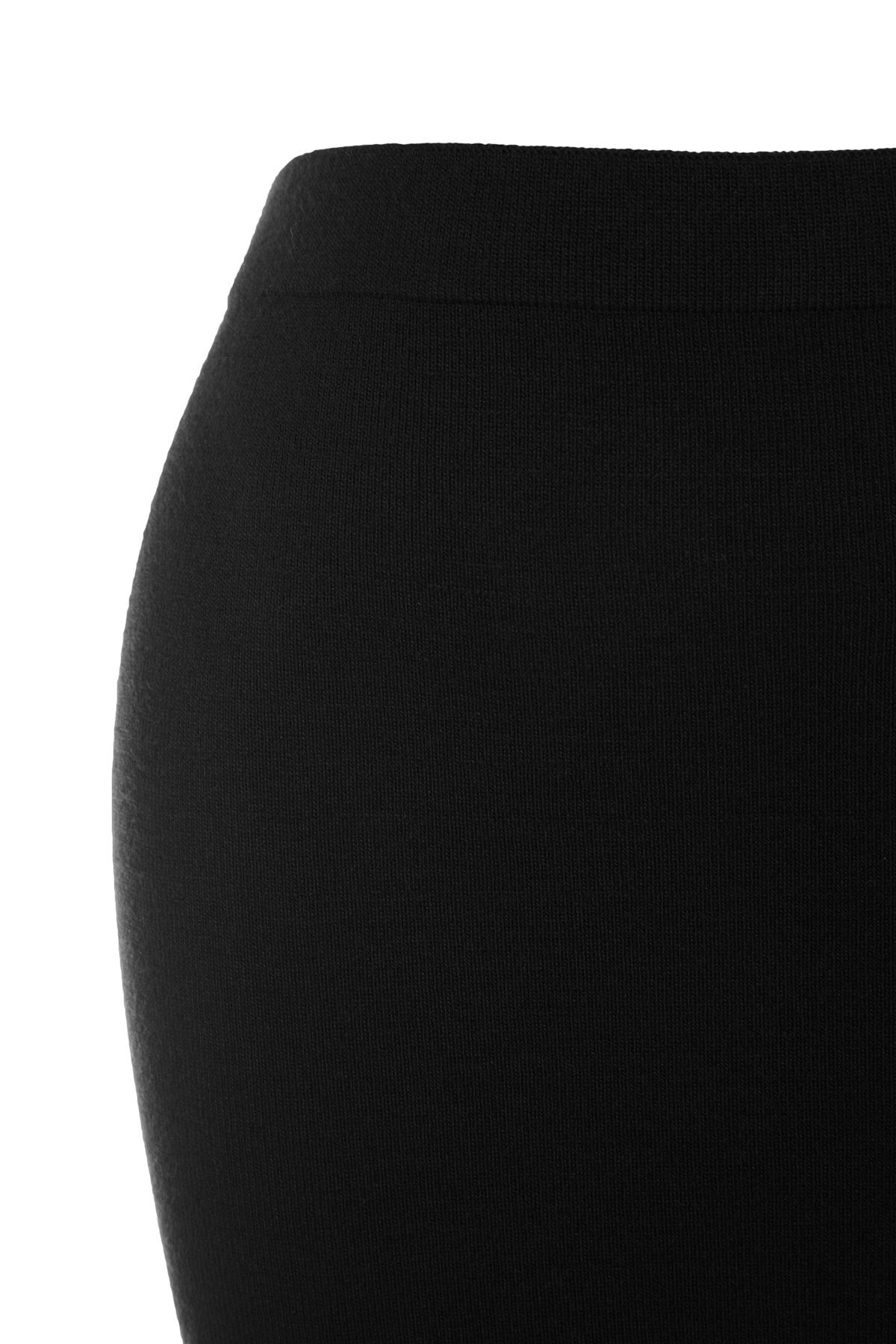 Black Midi Pencil Knit Skirt Twoaw20du0006