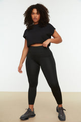 Black Knitted Jumper Sports Leggings Tbbss22ty0020