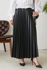 Women's Black Pillow Waist Elastic Skirt T 8354 23yetktr8354