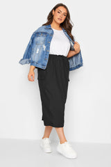 Plus Size Midi Length Cargo Skirt 302038 Byk-23y-302036