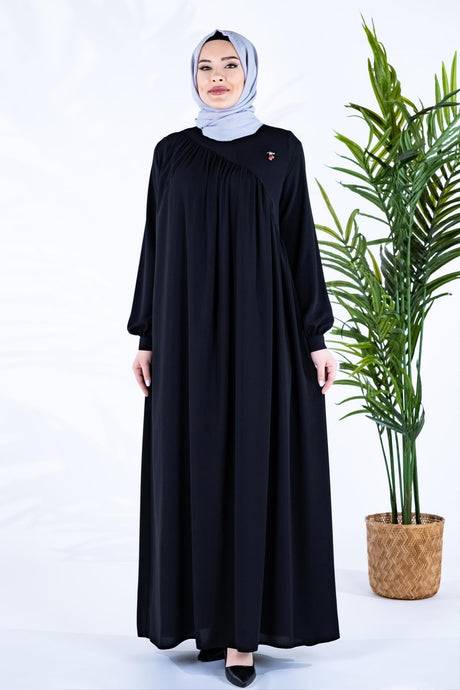 Cross Robes Ruffle Draped Indigo Burkini Dress 5450 T23el3m5450