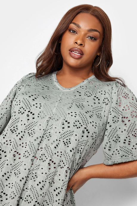 Plus Size Lace Detailed V-neck Blouse 302488 Byk-23y-302489