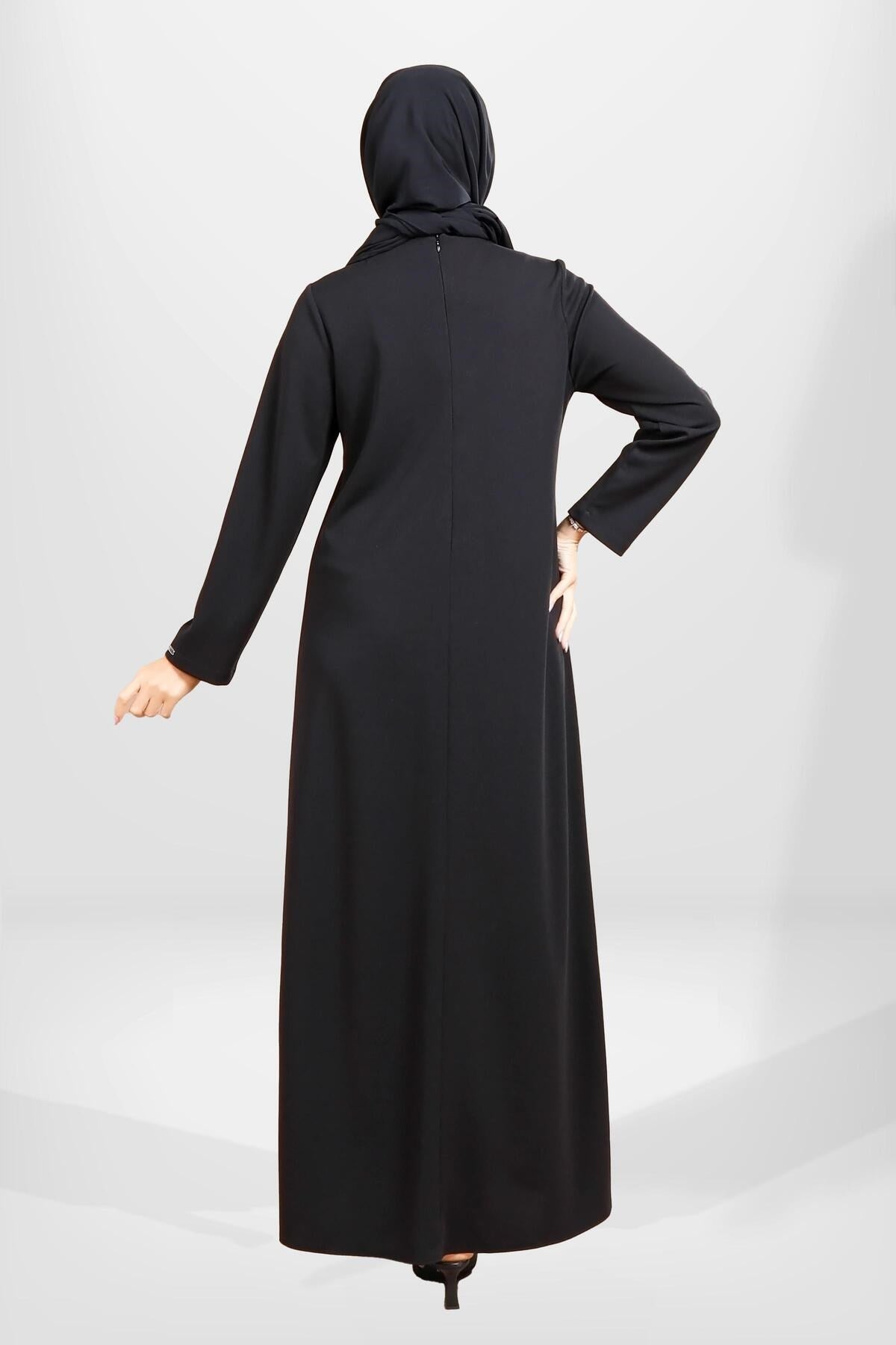 5557 Shoulder Detail Lace-up Burkini Coffee Dress T24elbk5557