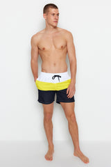 Yellow Men's Standard Size Swimsuit Marine Shorts Tmnss23ds00014