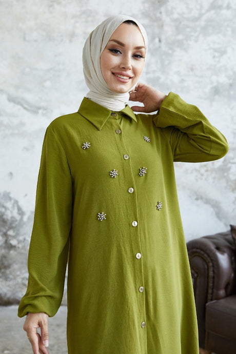 Pearl Embroidered Ayrobin Duo Set - Taba Ms00or00332