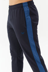 Men's Black Woven Pocket Striped Solid Color Casual And Sports Sweatpants 0308 Tb22ml05s0308-1